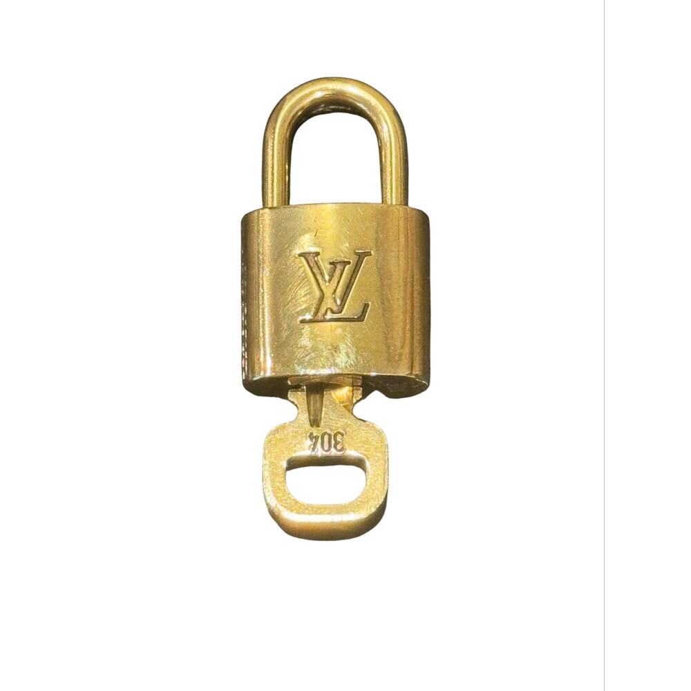 Authentic Louis Vuitton Brass Lock & Key - Number 304